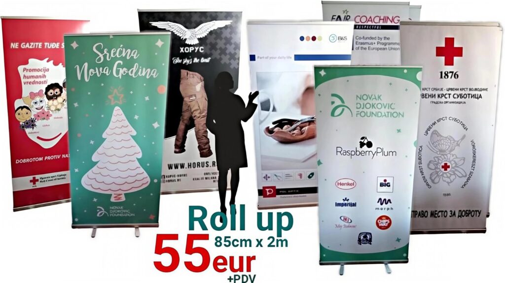 Roll up baner - cena 55eur - DCC