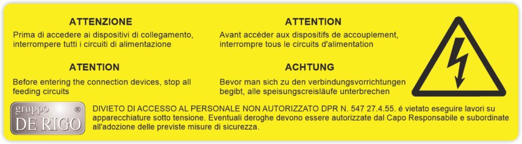 PVC nalepnice za električne instalacije - Upozorenja