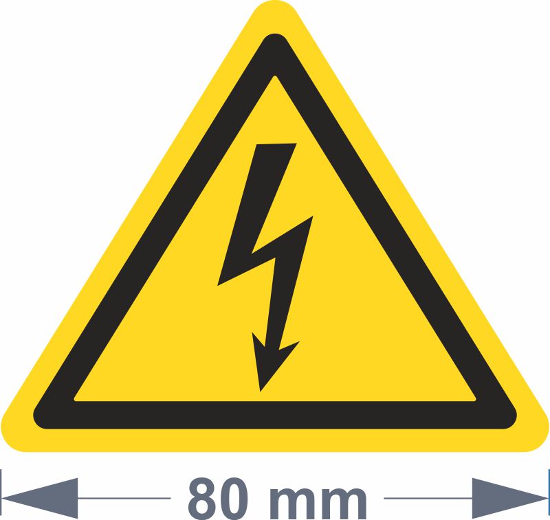 PVC nalepnice za električne instalacije - Upozorenja