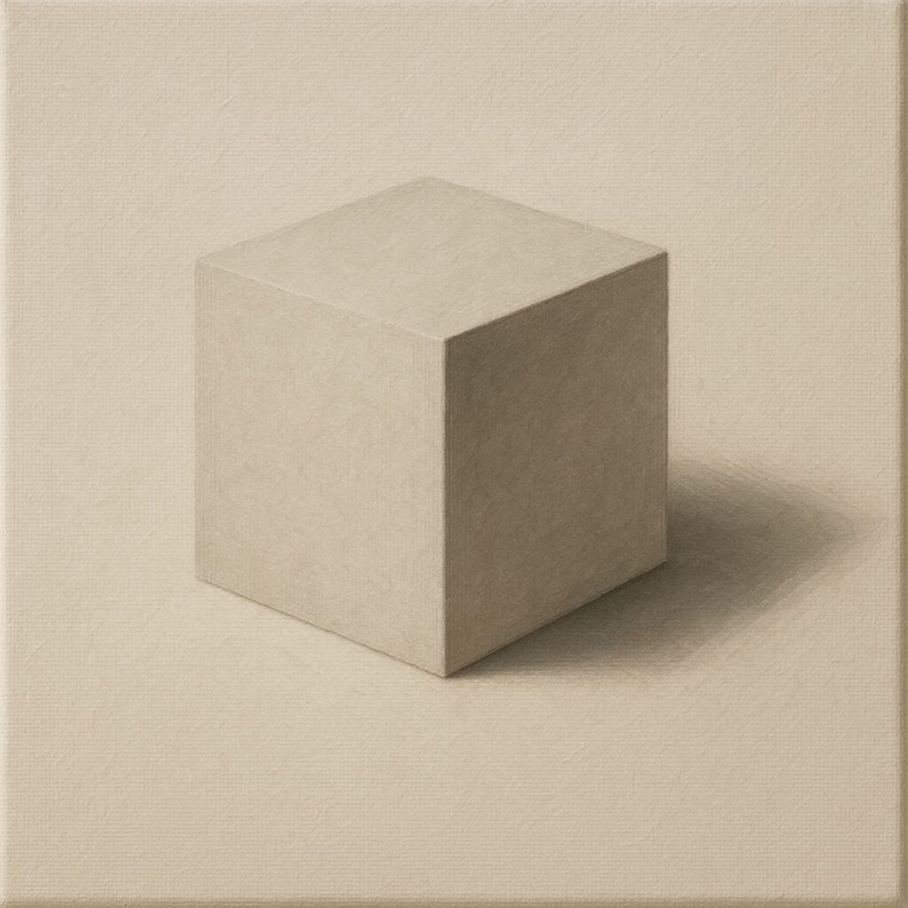 3D kocka, savremeni minimalistički dizajn