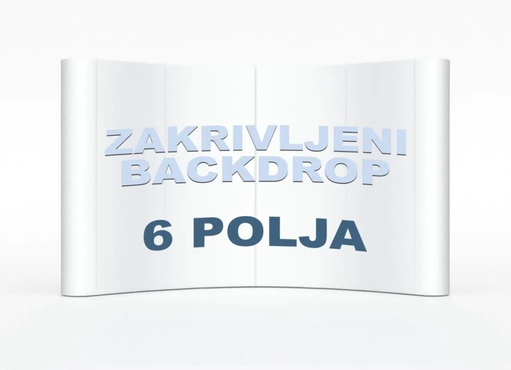 Zakrivljeni foto zid (3x4), 6 polja, visina 230cm, sa štampom