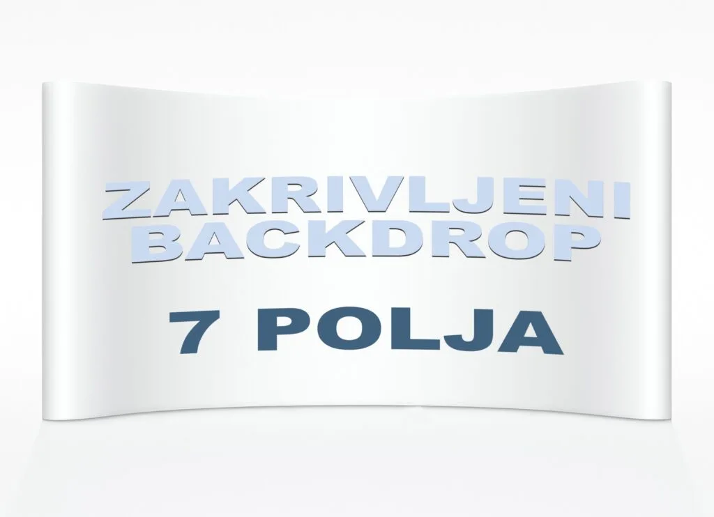 Zakrivljeni backboard (3x5),7 polja, visina 230cm, sa štampom